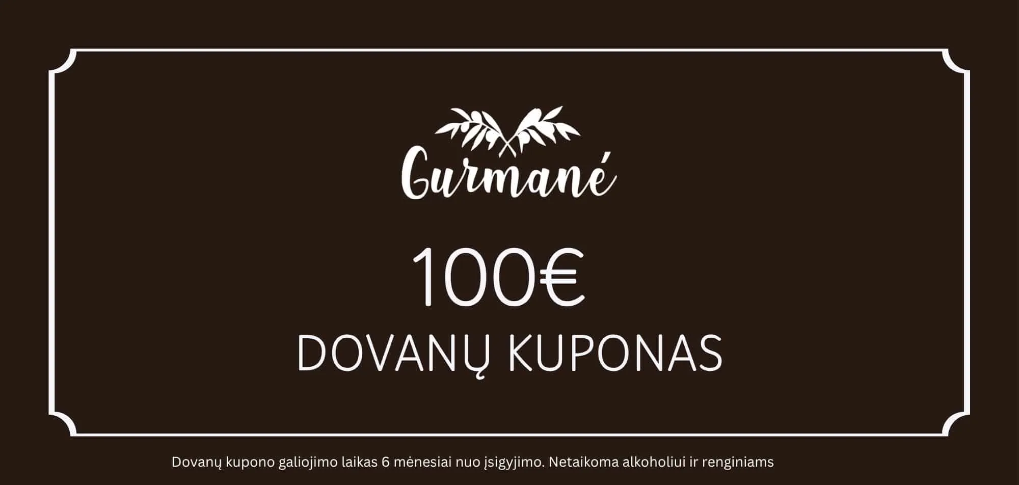 Dovanų kuponas 100 eurų