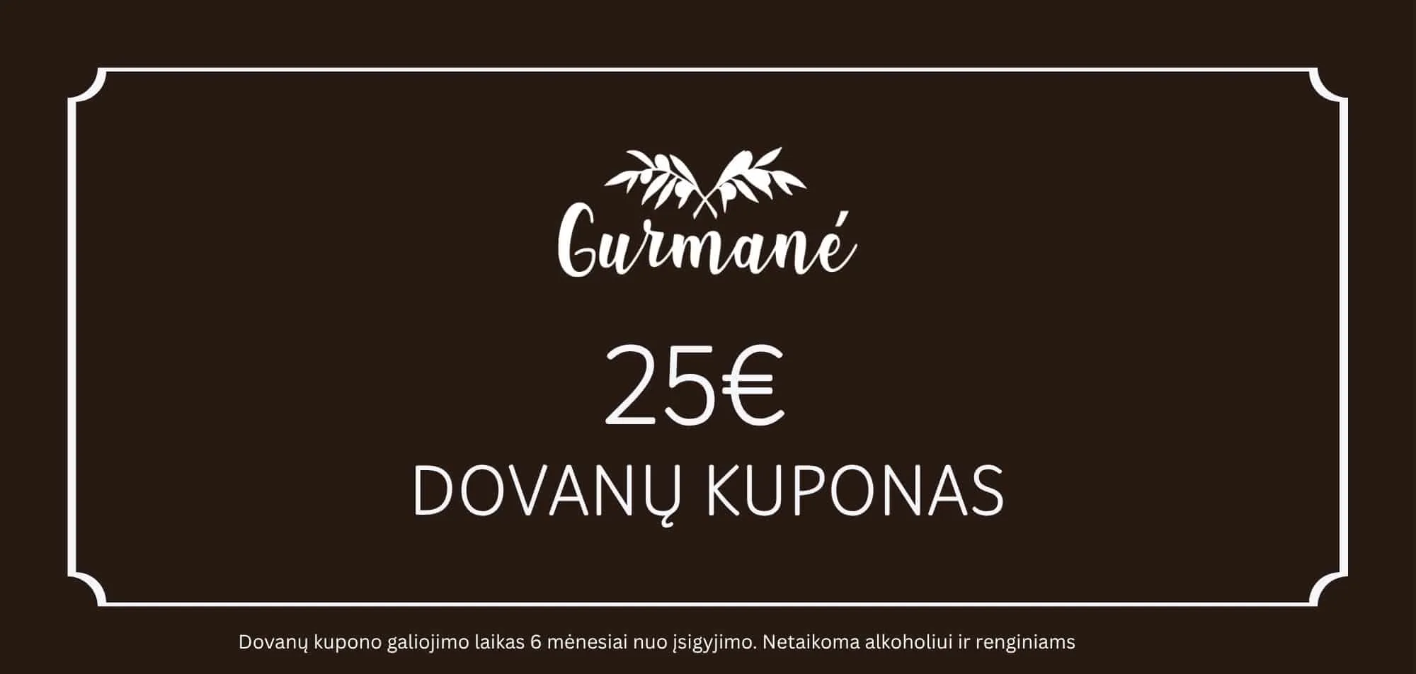 Dovanų kuponas 25 eurų