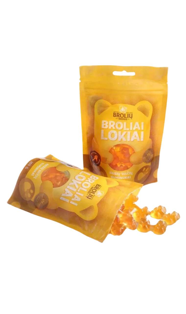 Vaisių sulčių guminukai „Broliai lokiai“ 100g
