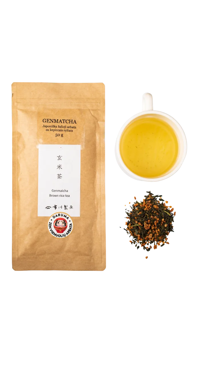 Japoniška žalioji arbata su kepintais ryžiais “Genmatcha“ 50g